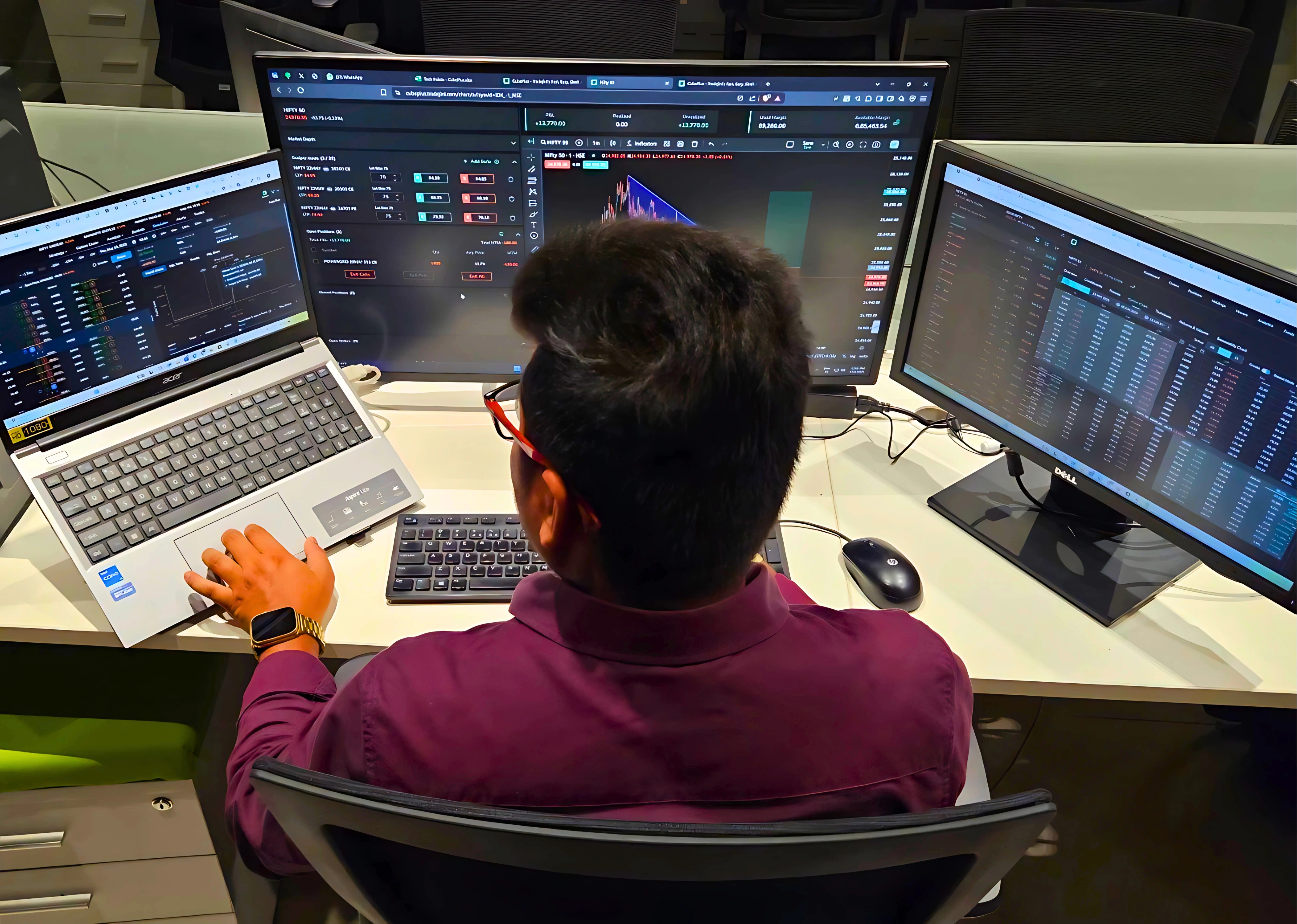 Person working